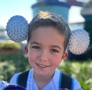 DreamEars EPCOT Silver Ears, Theme Park Mouse Ears, Light Up, Men, Women, Boys, Girls, Adult, Teen, Child, Extreme Flex Headband
