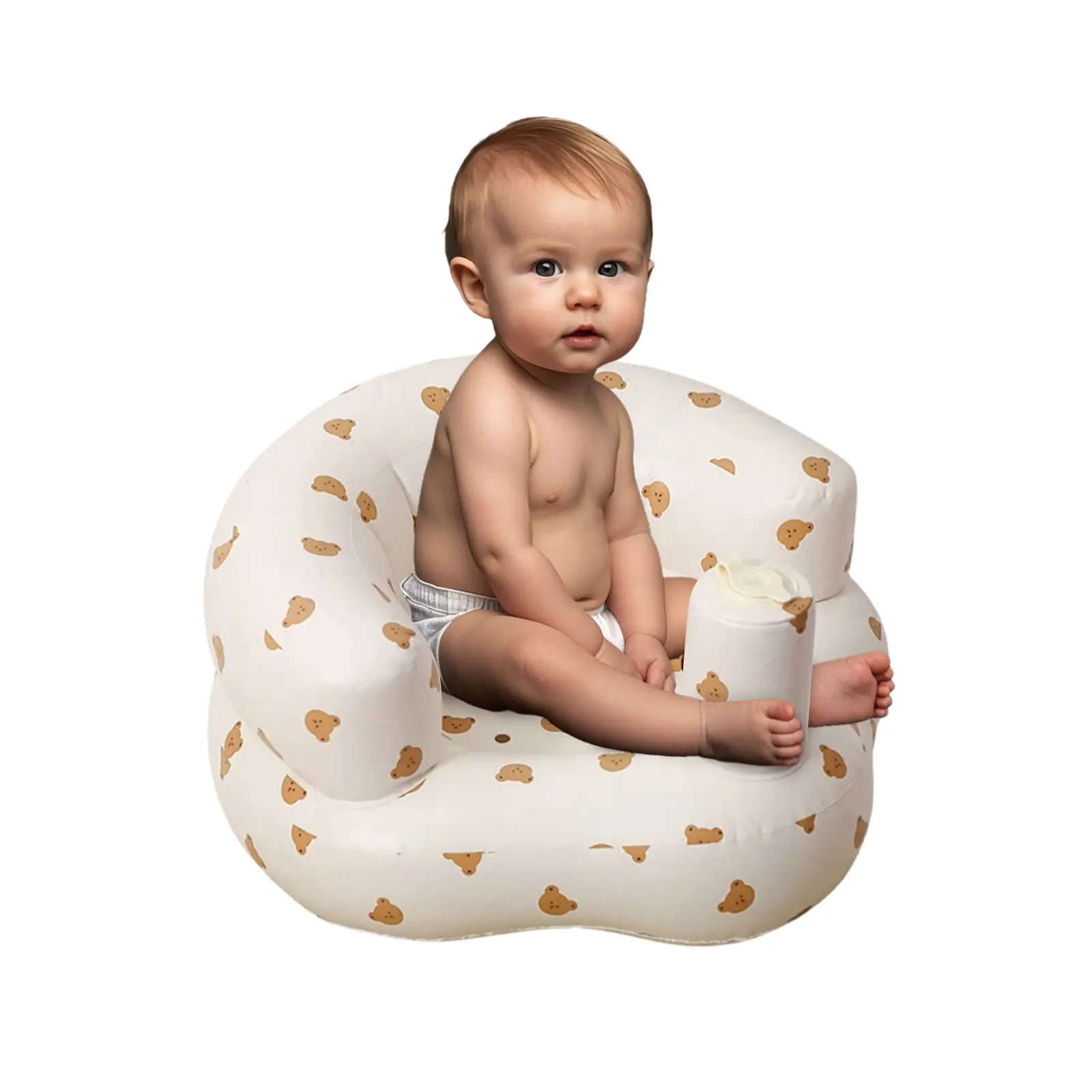 Inflatable Baby Support Chair for 3+ Months Infants – Soft, Durable, Ergonomic Inflatable Seat with Built-in Air Pump, Quick Deflate, Ideal for Summer Outings, Travel Seat, Baby Shower Gift, Inflatable Seat Baby Chairs,back to school