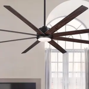 Large Ceiling Fans with Lights and Remote, Black Industrial Fandelier, Dimmable, 3 Downrods, 6-Speed, Modern Ceiling Fan Light for Farmhouse Living Dining Room Garage Covered Outdoor