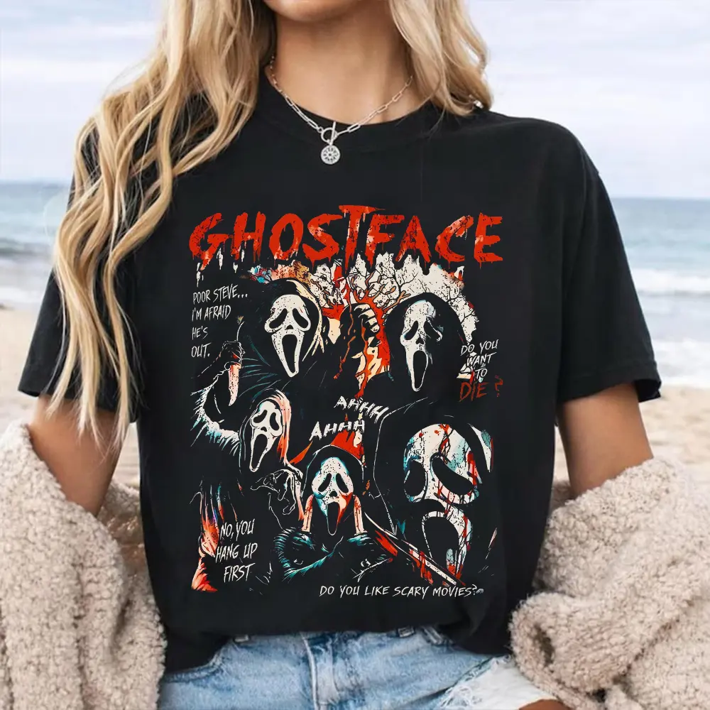 Ghostface Shirt, Halloween Movie Shirt, No You Hang Up Tee, Horror Movie Fan Gift