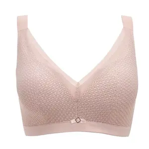 Women's Ultra-Thin Wireless Minimizer Bra - Large Busts, Plus Size, Full Coverage, Massage Cups, Nursing, Adjustable, Breathable, Soft, Summer Comfort