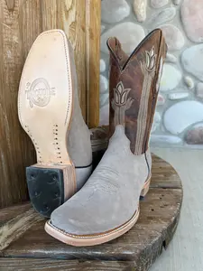 Signature Turquoise Reata Men's Boot – The Landyn, Rough Out Suede Boot