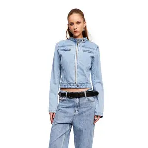 LIONESS: BELLA MOTO DENIM JACKET