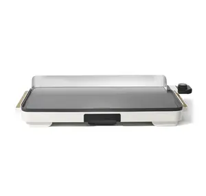 Drew Barrymore XL Electric Griddle 12" x 22" Non-Stick with Adjustable Temperature Control, Cool-Touch Handles, and Dishwasher-Safe Design