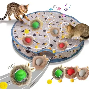 Smart Rolling Cat Toy Ball, Motion Sensitive Interactive Hide and Seek Toy, Durable Indoor Entertainment Play Ball for Kitten Pets