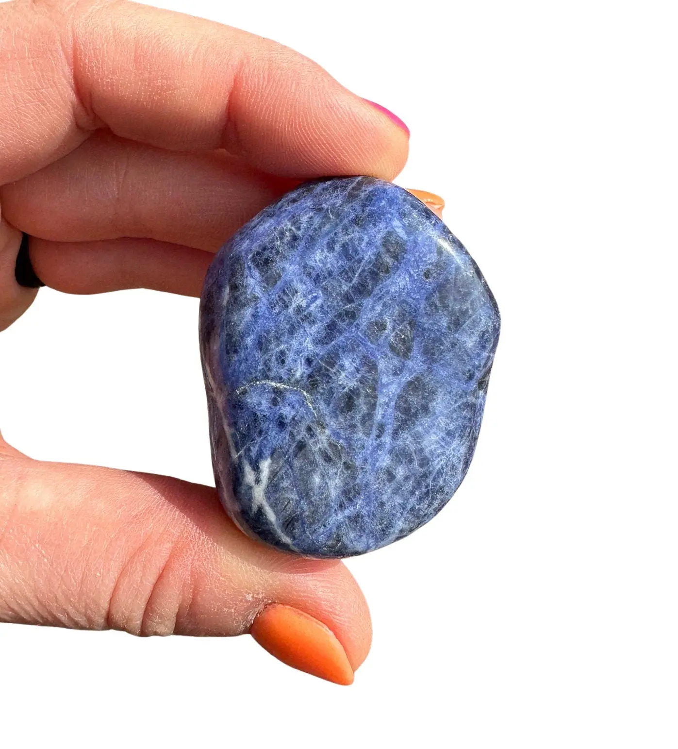 New Moon Beginnings Large Tumbled Sodalite Pebble New Moon Beginnings Large Tumbled Sodalite Pebble