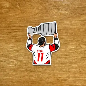 JD tall Stanley Cup Carolina Hockey Die Cut Sports Laptop and Water Bottle Stickers