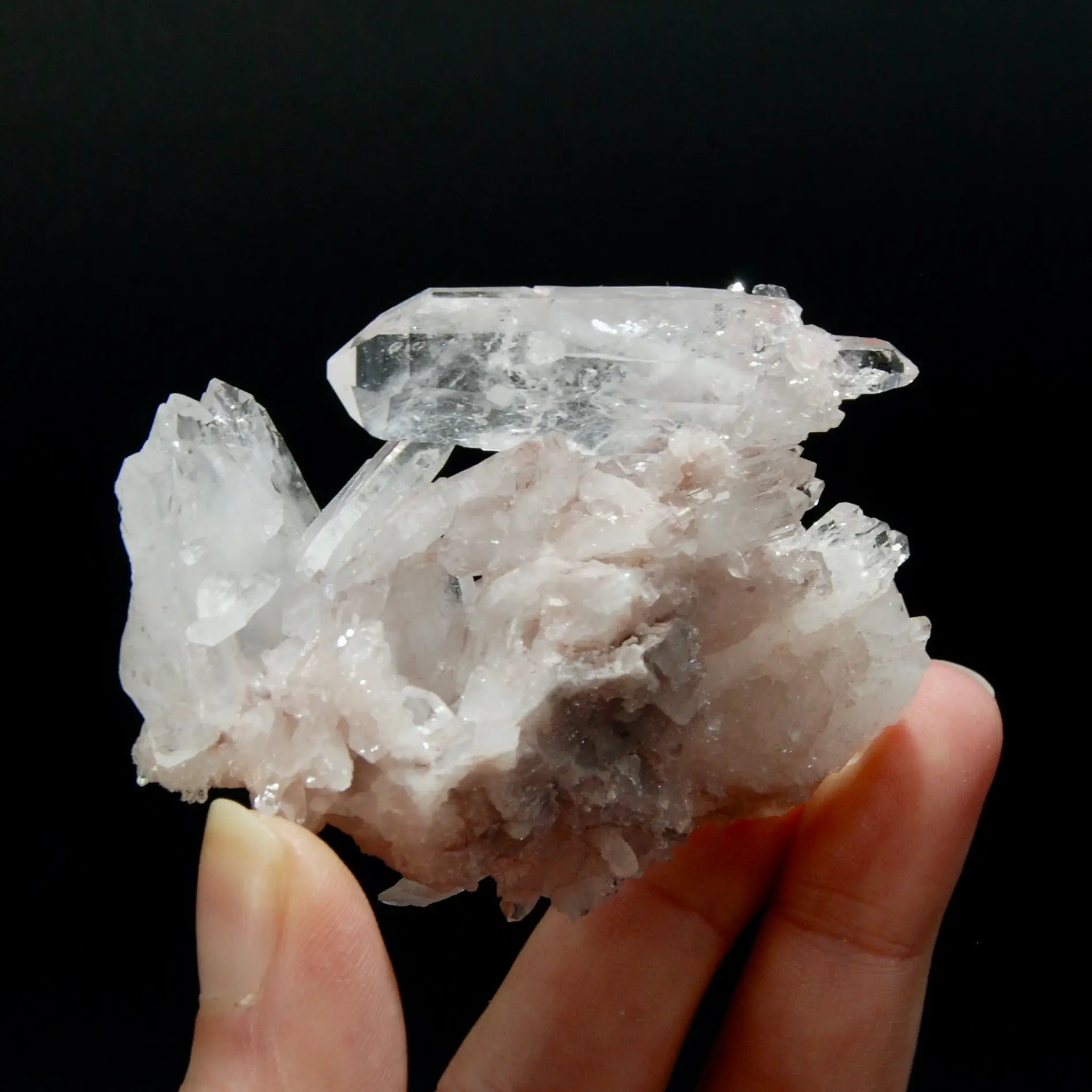 3.2in 97g RARE Large Pink Faden Quartz Crystal Cluster, Collectors Specimen, Colombia