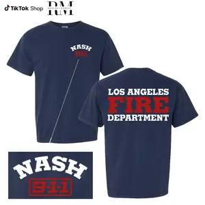9-1-1 TV Show LAFD T-shirt, Retro Evan Buckley Unisex T-shirt, Nine Eleven Tee, 911 TV Series T-shirt, Unisex Comfort Cotton Tee Menswear Top