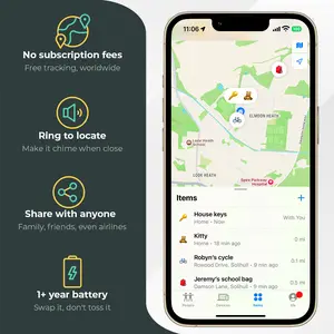 Roam Smart Tracker 1-Pack - Compact Key Tag with 1-Year Battery Life, iOS & Android Compatibility, Free Global Tracking, and Left Behind Alerts
