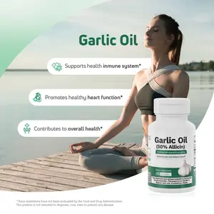 Garlic Oil Softgels with 5,000 mcg Allicin - Cardiovascular Support, Immune Support Supplement (100 Count)