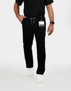 Prague Cargo Men's Black Scrub Pants