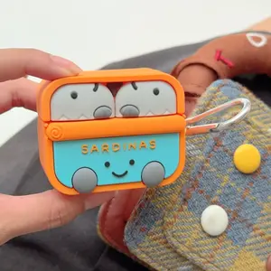 [kf] Cute Creative Soft Cute Korean Silicone Jellycat Canned Sardines for Apple Airpods 1/2/3/4 Wireless Bluetooth Headset Cover Protection