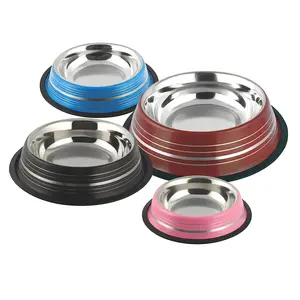 Colored Stainless Steel Non-Skid Bowls for Dogs and Cats – Durable, Stylish Feeding Bowls by Advance Pets Products