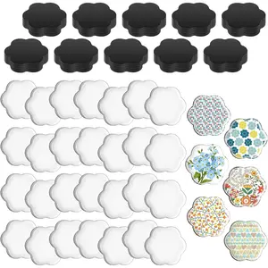 72 Pieces Craft Magnets Glass Ceramic Ferrite Magnet with Adhesive Backing and Transparent Clear Glass Cabochons for DIY Craft Fridge Refrigerator Pendants outdoor sports