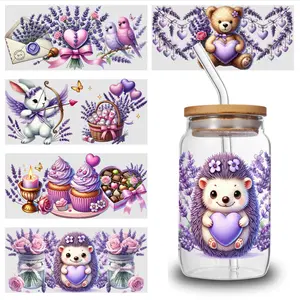 5 Sheets Cute Hedgehog UV DTF Stickers Waterproof Rub on Transfers DIY Water Bottle Glass Suitable for 16 oz Glass Mug Decoration Gift Transfer Sticker Decal side  eyes