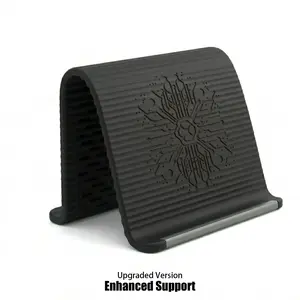 Black Bendable Silicone Phone Holder - Multi-Angle Adjustable, Portable, Foldable, Anti-Slip Universal Stand for Mobile Phones, Tablets, Laptops - Home & Office Use
