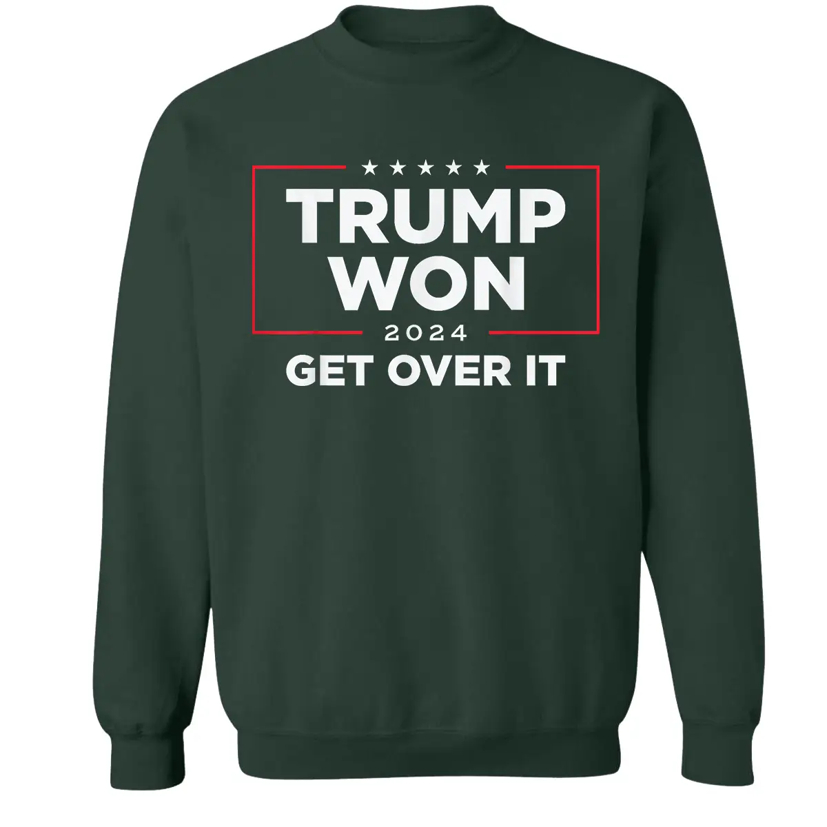 Trump Won Get Over It 2024 T-shirt, Victory Sweatshirt, Patriotic Hoodie for Loyal Trump Supporters, USA Politics Apparel, Bold Statement Election Tee