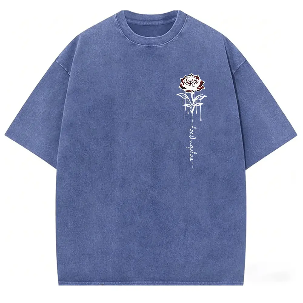Washed T-shirt-Blue