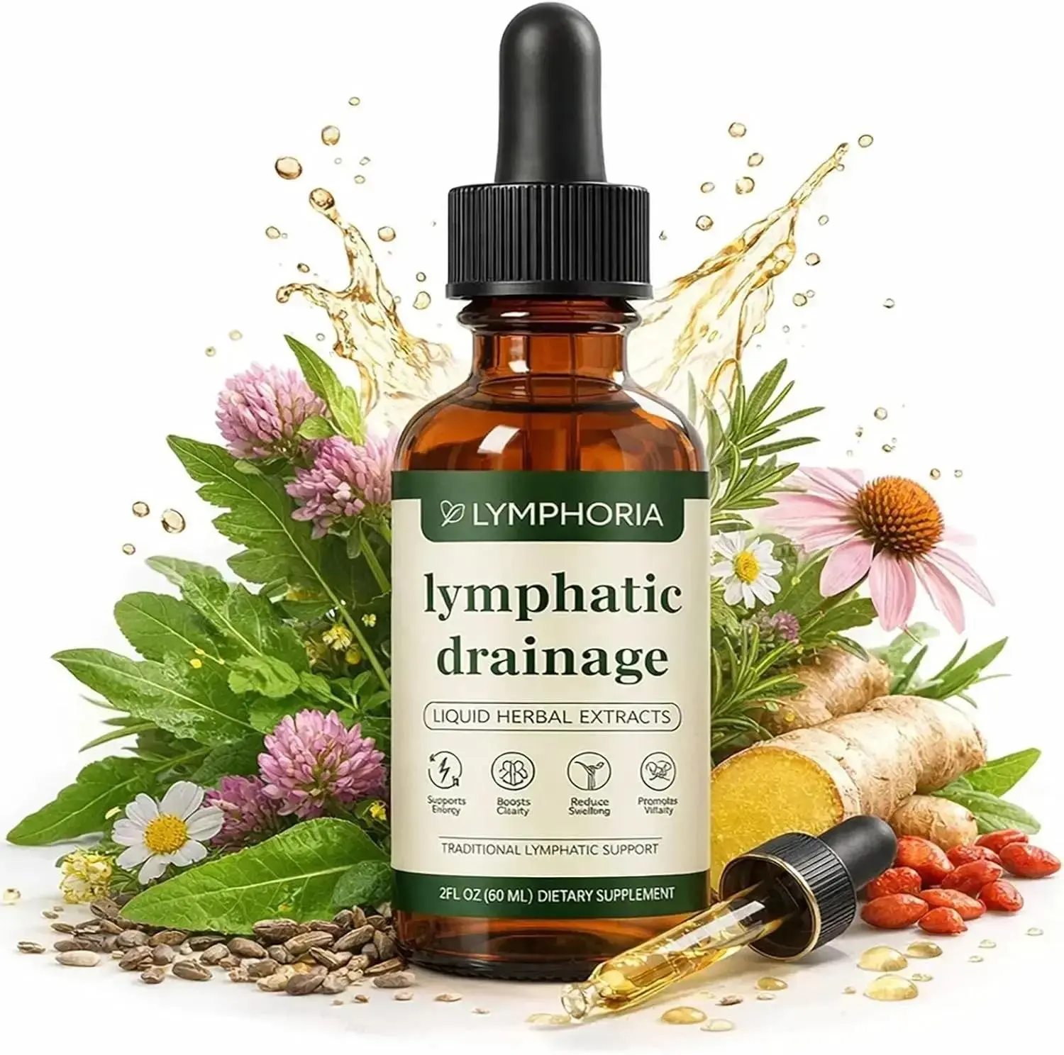 Lymphatic Drainage 59ml - Detox, Bloat Relief & Immune Support..