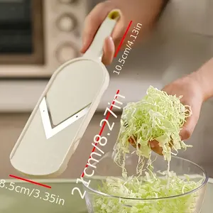 Cabbage Chopper And Slicer | Durable Stainless Steel Kitchen Tool for Salad Preparation | Ergonomic Handle, Efficient Vegetable Grating And Cutting | Ideal for Cabbage, Cucumber, Carrots | Includes Storage Container | Perfect for Home Cooking