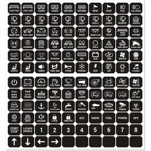 Nilight 120PCS Switch Panel Stickers Multifunction Button Stickers for 6/8 Gang Switch Panel Label Decal for Circuit Panel Cars Marine Boats RV Truck Vehicle Text Sticker Dashboard