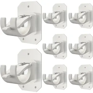 8count upgraded curtain rods have no drilling holes, no drilling curtain rod bracket automatic bonding the curtain rod bracket, adjustable curtain rod -style curtain curtain curtain curtains are suitable for 0.78 ~ 1.57 inches