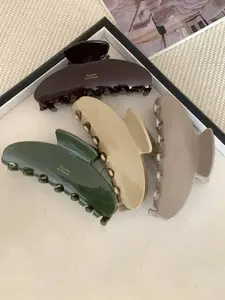 Chocolate Large Hair Clip, Elegant Versatile Secure Hold Design, Perfect for Fall Winter Daily Commute Vacation Travel Hair Claw