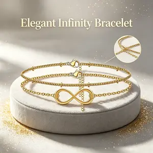 14K Gold Bracelets for Women, Valentines Gift, Adjustable Layered Bracelet Cute Evil Eye Oval Chain Pearl Bar Gold Bracelets for Women Jewelry, 6 inch, Metal Bracelets