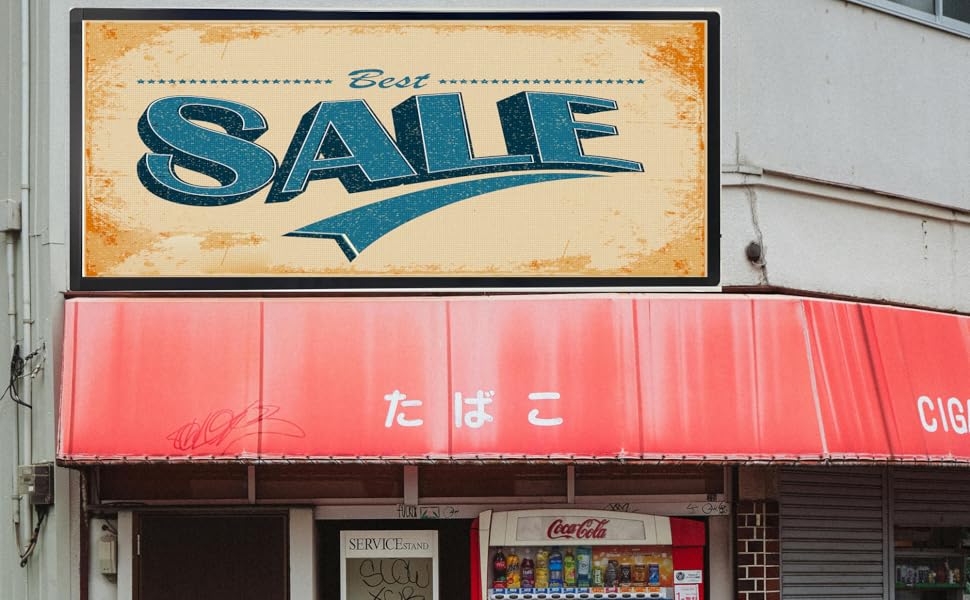 P3 Images Video Led Signs LED Display, IP65 Waterproof Outdoor Programmable Scrolling LED Sign, WIFI & USB Control, Adjustable Brightness