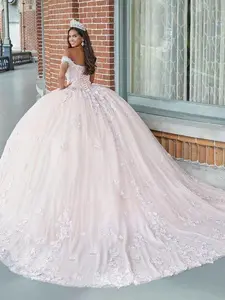 House of Wu 26051 Summer Ball Gown - Sleeveless Rhinestone Embellished Sweetheart Neckline Pastel Lace Fairy-Tale Magic Skirt