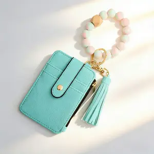 3-in-1 Wearable Wallet Bracelet & Keychain | Stretchable, Waterproof & RFID-Blocking | Hands-Free Essential for Travel, Fitness, Everyday Use Slim Minimalist trendy all-match birthday gift spike cuff