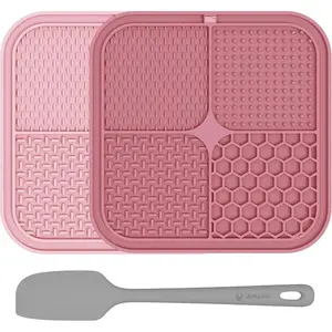 2 Pack Lick Mat for Dogs,Cats,Upgraded 8.58.5 inches Licking Mats with Suction Cups,Slow Feeder Licking Pad for   and Boredom Reducer,Suitable for   Set 8