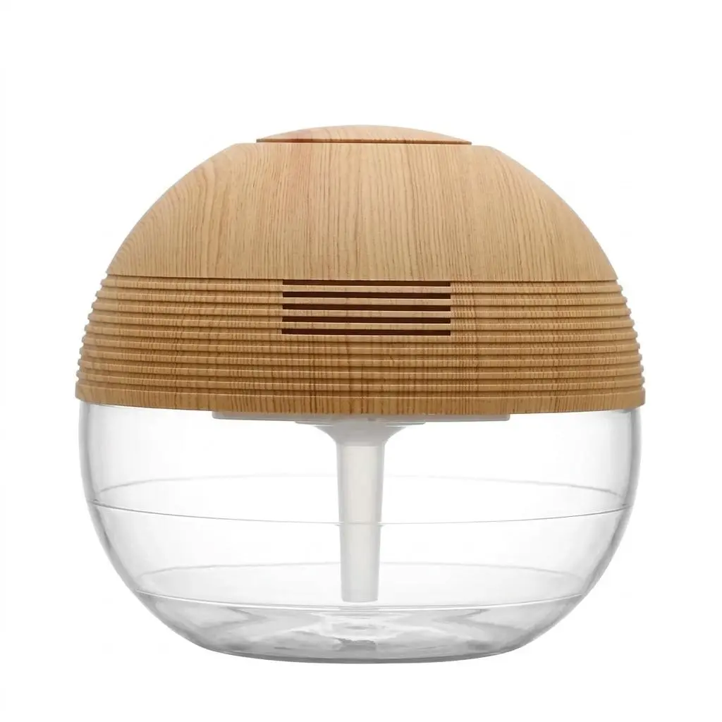 Water Based Air Purifier with LED Light, Sleep Aid, Color Changing, Wood Finish, 7x7x7 Inch - Humidifier, Aromatherapy Odor Remover, 600 Square Feet, Essential Oil Compatible