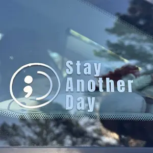 SAD Stay Another Day Mental Health Awareness Car Decal Permanent Sticker for Vehicle Windows