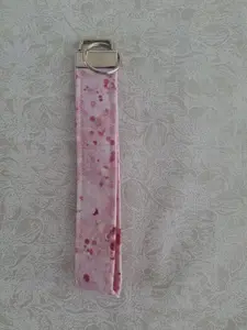 Pink and White Wristlet Keychain