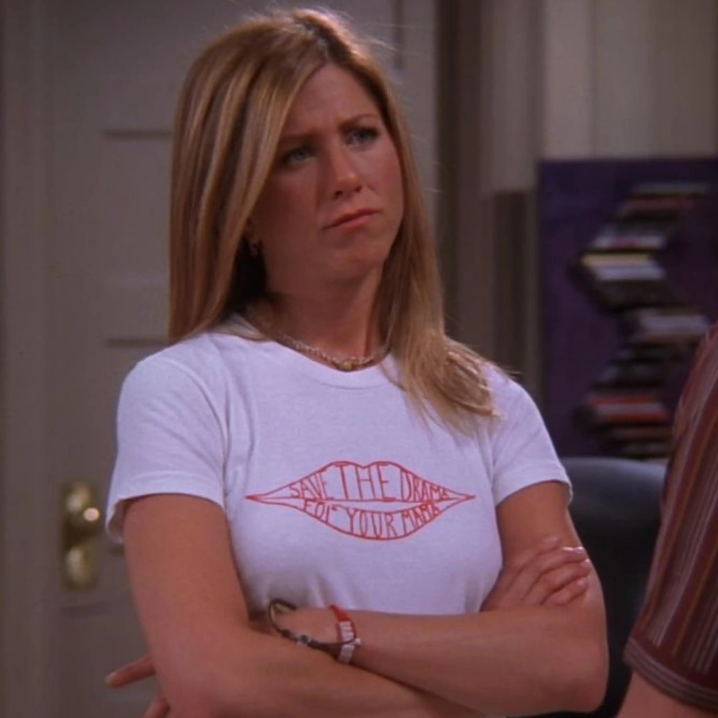 Save the Drama for Your Mama Baby Tee, Rachel Green Shirt, Friends TV Show Apparel, Baby Tee, Y2K Fashion, 90s Graphic Tee, 2000s Aesthetic, Jennifer Aniston Style, Sassy Slogan Tee