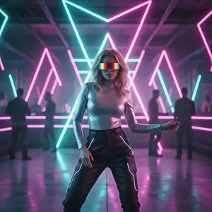 Viral LED Glow Cyberpunk Rave Glasses Light-Up Crown Visual Accessory for Techno Nights Partygoers Worldwide