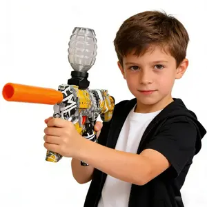 Electric gel ball launcher, high-speed automatic splashing ball launcher, suitable for outdoor activities, shooting games, birthdays and other occasions. Ideal gift for boys and girls.