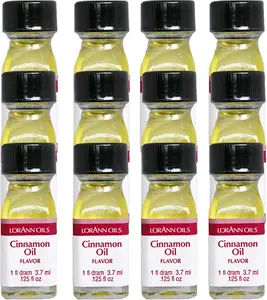 LorAnn Cinnamon Oil SS Flavor, 1 dram bottle (.0125 fl oz - 3.7ml) 12 pack