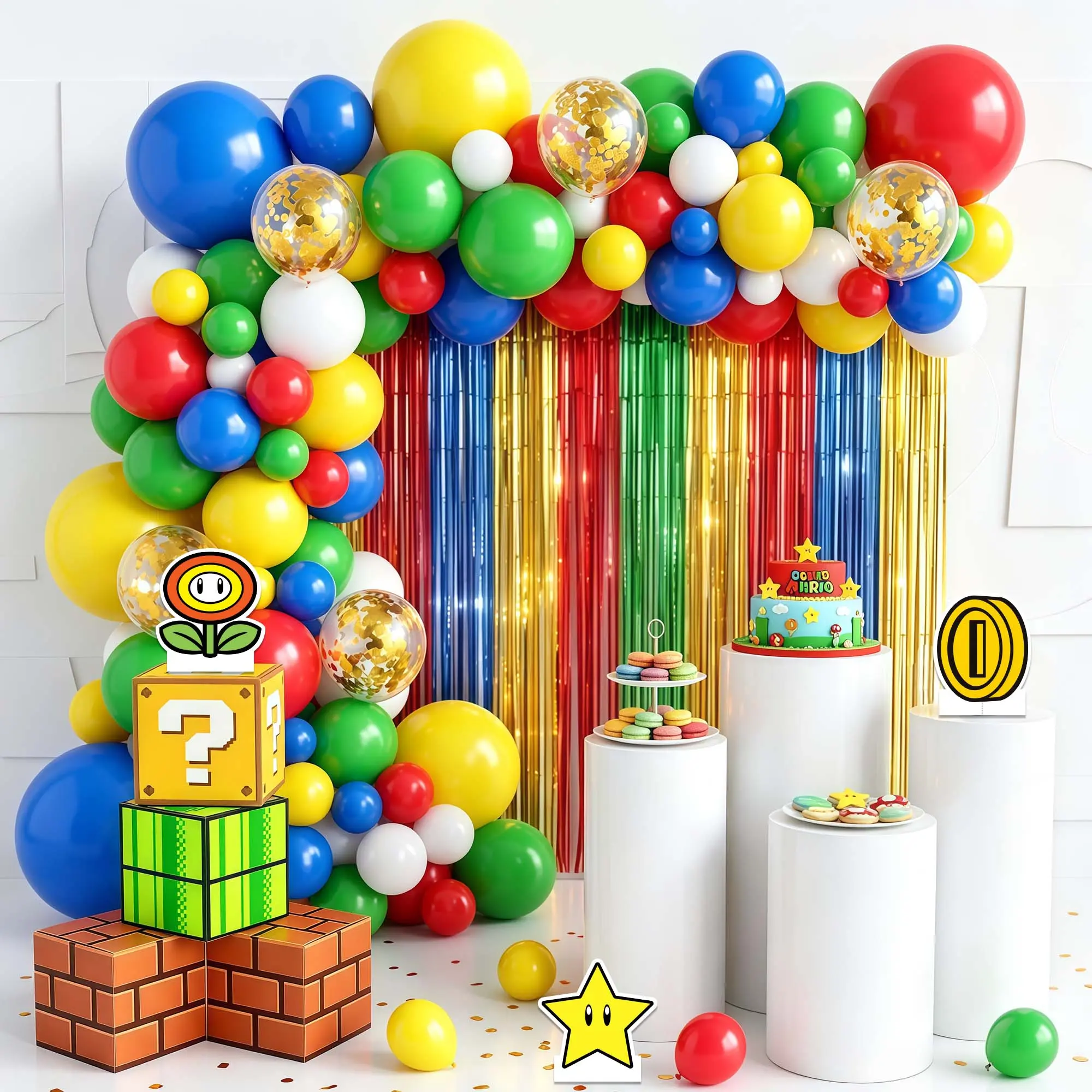 Children's birthday party balloon decoration set, birthday party decoration banner balloon gift box and other sets