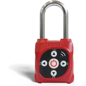eGeeTouch  Smart Lockout Tagout Loto Padlock, Red