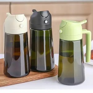 Light Blocking Dark Green & Clear Glass Oil Sprayer for Cooking, 2 in 1 Food Grade BPA Free Lead Free Olive Oil Dispenser Bottle, Leak Proof Oil Mister for Air Fryer Salad BBQ Baking Home Kitchen Daily Use Kitchen Gadgets