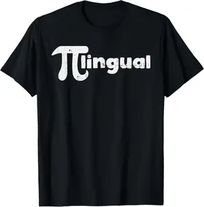 100% Cotton  Unisex Funny Pi Day Shirt Pilingual Bilingual Math Geek Student T-Shirt