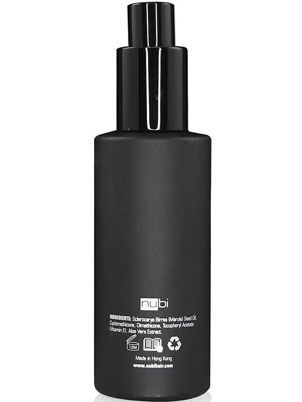 Nubi Marula Anti-Frizz Serum – Smoothing serum for dry hair repair, moisturizing, shine, and hydration with Vitamin E and Aloe Vera.