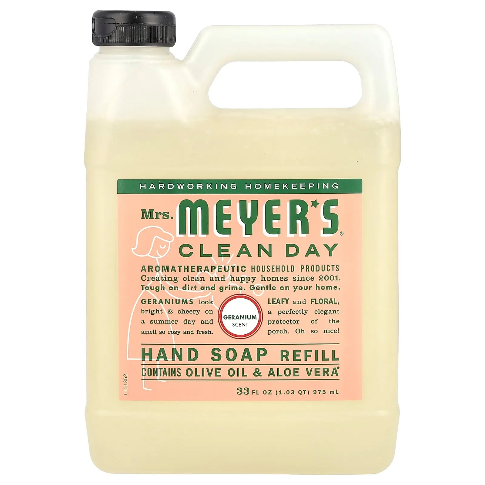 Mrs. Meyers Clean Day Hand Soap Refill, Geranium, 33 fl oz (975 ml) Mrs. Meyers Clean Day Hand Soap Refill, Geranium, 33 fl oz (975 ml)