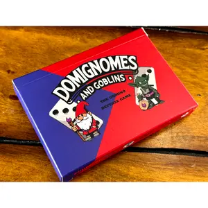 DOMIGNOMES and GOBLINS Card Game Made in the USA for Ages 4 and Up Stack Dominoes Cards to 12 per Stack First to 6 Stacks Wins