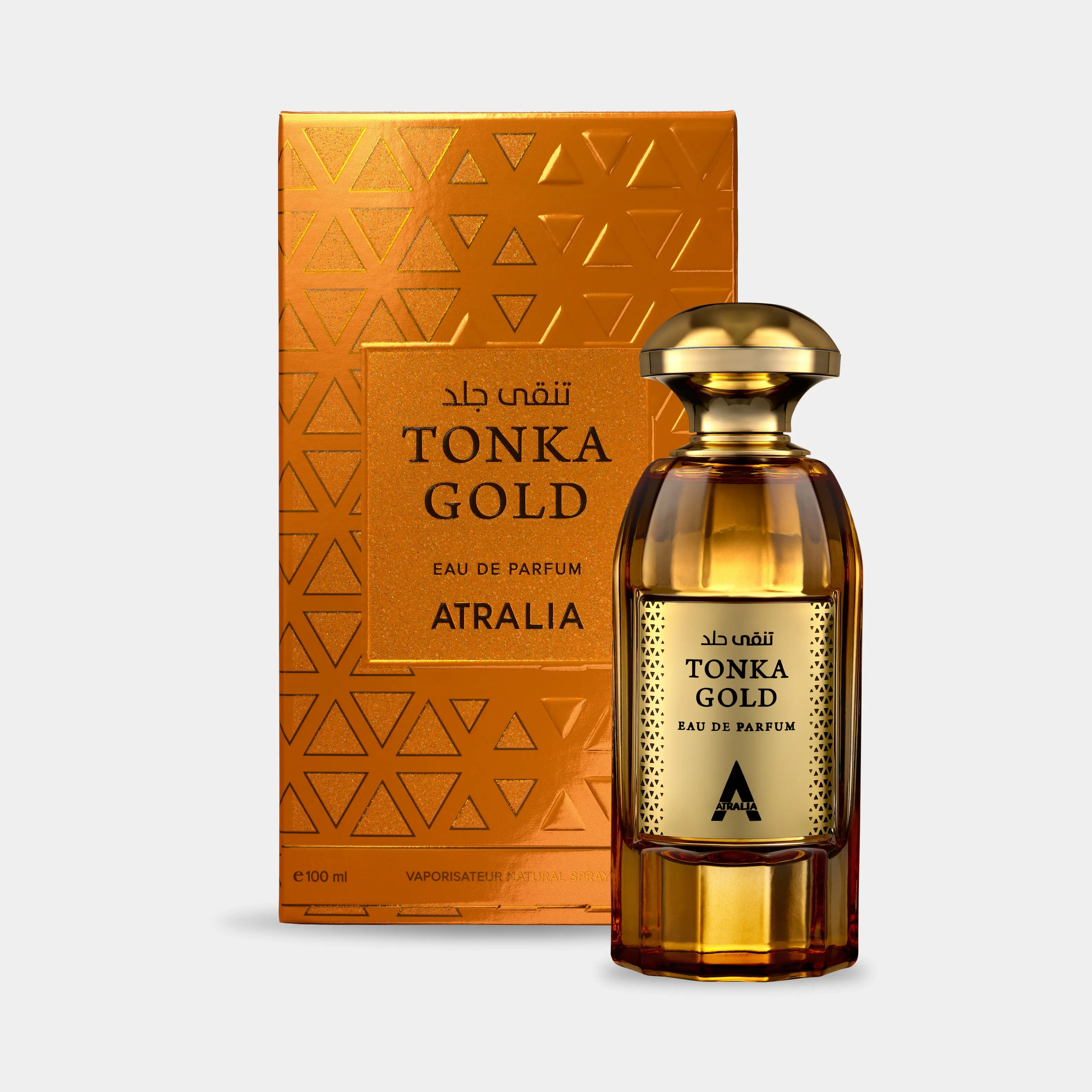 Atralia Tonka Gold Unisex Eau de Parfum (EDP Spray) for Adults, 3.4 fl oz High-Quality Gourmand Fragrance with Delightful Scents & Cognac Plums, Beauty & Personal Care Multi-Pack, Plum Sweet Opening, Warm Spices
