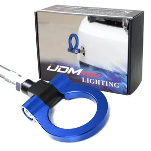 iJDMTOY Sports Blue Track Racing Style Tow Hook Ring For Volkswagen: 2015-2020 MK7 GTI Golf, Made of Light Weight CNC Aluminum