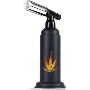 Big Butane Torch,  Refillable Industrial Butane Torch Adjustable Double Flames Blow Torch with Child Safety Lock Multipurpose for Soldering Baking Welding DIY Crafts (Butane Gas Not Included)